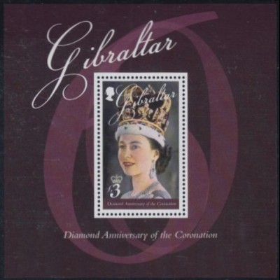 Gibraltar Mi.Nr. Block 110 60.Jahrestag Krönung Königin Elisabeth II