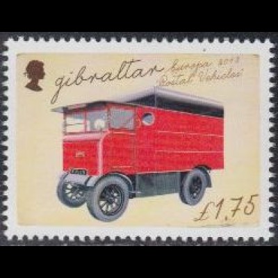 Gibraltar Mi.Nr. 1550 Europa 13, Postfahrzeuge, Elek.Lieferwagen YX 7649 (1,75)