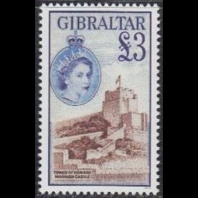 Gibraltar Mi.Nr. 1565 Freim.Gribraltar, Huldigungsturm, Elisabeth II (3)