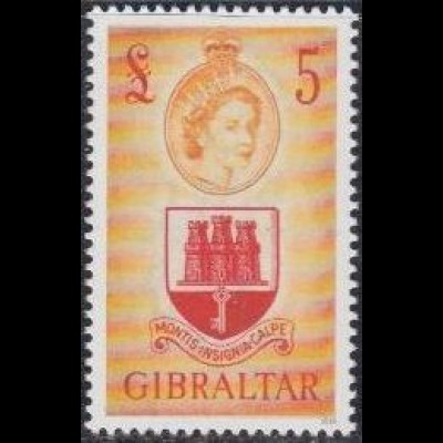 Gibraltar Mi.Nr. 1566 Freim.Gribraltar, Wappen, Elisabeth II (5)