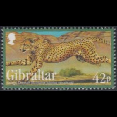 Gibraltar Mi.Nr. 1570 Gefährdete Tierarten, Gepard (42)