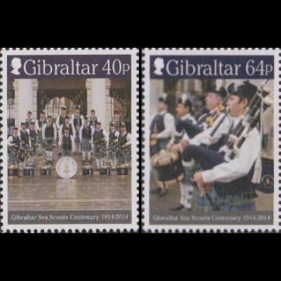 Gibraltar Mi.Nr. 1642-43 Seepfadfinder Sea Scouts (2 Werte)