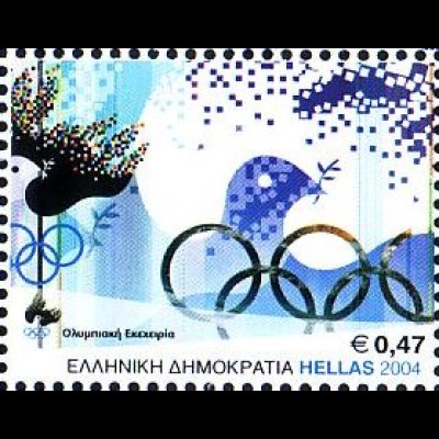 Griechenland Mi.Nr. 2222 Olympia 2004 (XIV); Friedenstauben, (0,47)