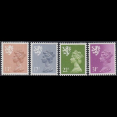 GB-Schottland Mi.Nr. 43-46A Freim.Königin Elisabeth II (4 Werte)