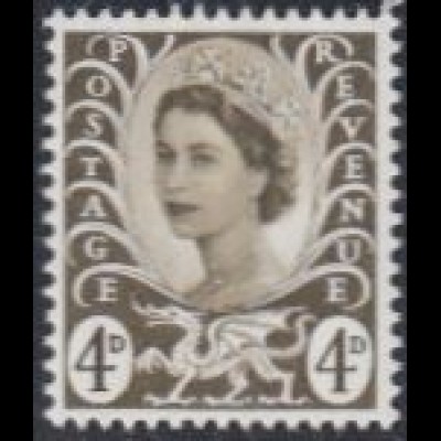 GB-Wales Mi.Nr. 9 Freim.Königin Elisabeth II (4)