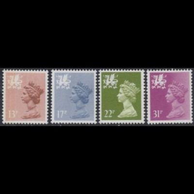 GB-Wales Mi.Nr. 42-45 Freim.Königin Elisabeth II (4 Werte)