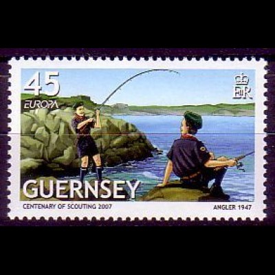 Guernsey Mi.Nr. 1132 Europa 07, Pfadfinder, Angeln (45)