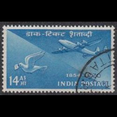Indien Mi.Nr. 235 100Jahre ind.Briefmarken, Brieftaube, Flugzeug (14)