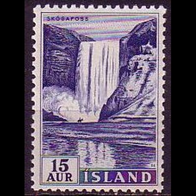 Island Mi.Nr. 303 Freim. Wasserfälle, Skogafall (15)