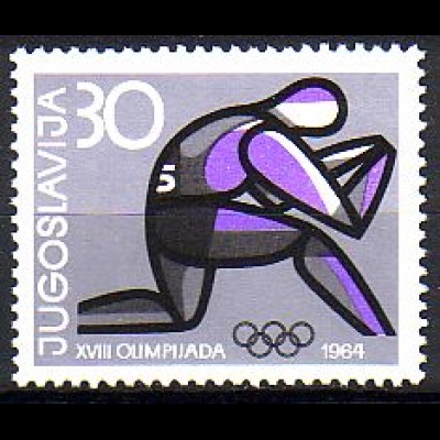 Jugoslawien Mi.Nr. 1077 Olympische Sommerspiele Tokio 1964, Ringer (30)