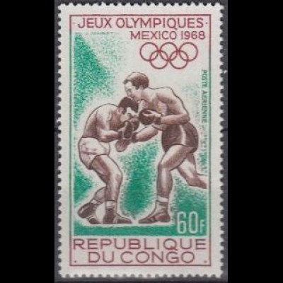 Kongo (Brazzaville) Mi.Nr. 169 Olympia 1968 Mexiko, Boxen (60)