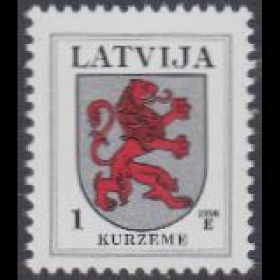 Lettland Mi.Nr. 371A IV Freim. Wappen, Kurzeme, Jahreszahl 1998 (1)