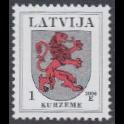 Lettland Mi.Nr. 371D IX Freim. Wappen, Kurzeme, Jahreszahl 2006 (1)