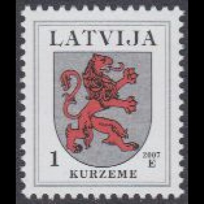 Lettland Mi.Nr. 371D X Freim. Wappen, Kurzeme, Jahreszahl 2007 (1)