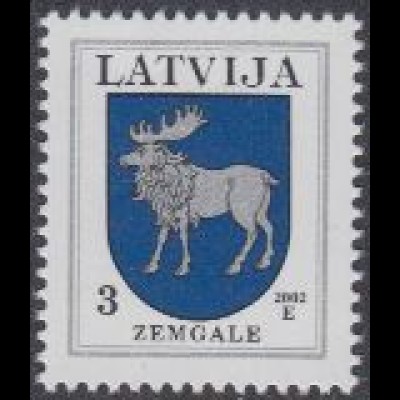 Lettland Mi.Nr. 372C VII Freim. Wappen, Zemgale, Jahreszahl 2002 (3)