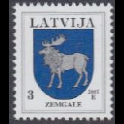 Lettland Mi.Nr. 372D X Freim. Wappen, Zemgale, Jahreszahl 2007 (3)