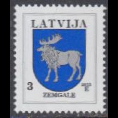 Lettland Mi.Nr. 372C XIV Freim. Wappen, Zemgale, Jahreszahl 2013 (3)