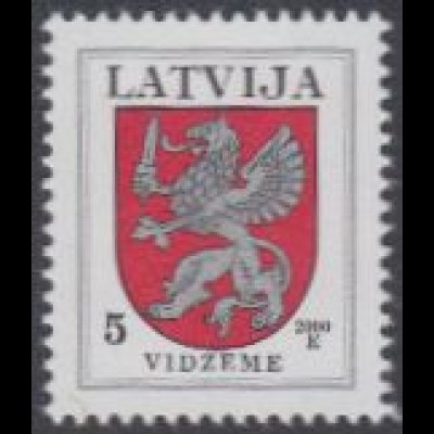 Lettland Mi.Nr. 373C VI Freim. Wappen, Vidzeme, Jahreszahl 2000 (5)