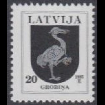 Lettland Mi.Nr. 401 I Freim. Wappen, Grobina, Jahreszahl 1995 (20)