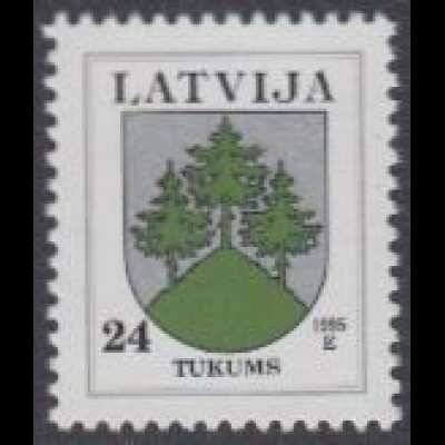 Lettland Mi.Nr. 402 I Freim. Wappen, Tukums, Jahreszahl 1995 (24)