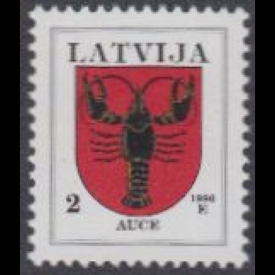 Lettland Mi.Nr. 421A I Freim. Wappen, Auce, Jahreszahl 1996 (2)