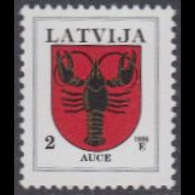 Lettland Mi.Nr. 421A III Freim. Wappen, Auce, Jahreszahl 1998 (2)