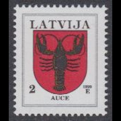 Lettland Mi.Nr. 421C IV Freim. Wappen, Auce, Jahreszahl 1999 (2)