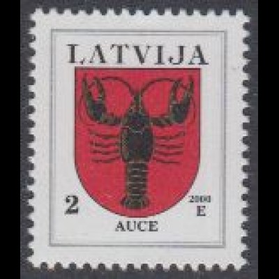 Lettland Mi.Nr. 421C V Freim. Wappen, Auce, Jahreszahl 2000 (2)