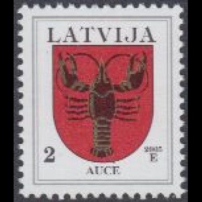 Lettland Mi.Nr. 421D VII Freim. Wappen, Auce, Jahreszahl 2005 (2)