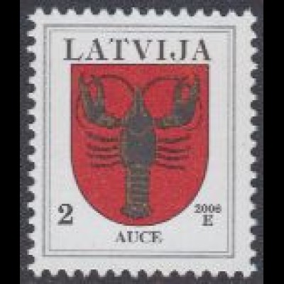 Lettland Mi.Nr. 421D VIII Freim. Wappen, Auce, Jahreszahl 2006 (2)