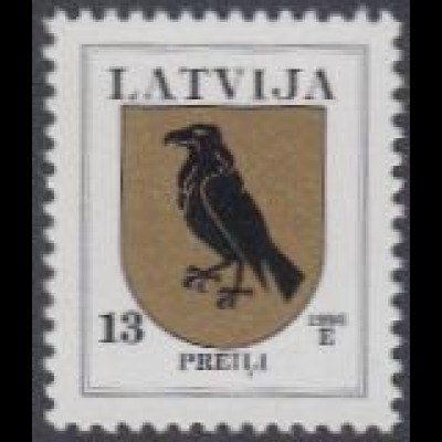 Lettland Mi.Nr. 422A I Freim. Wappen, Preili, Jahreszahl 1996 (13)