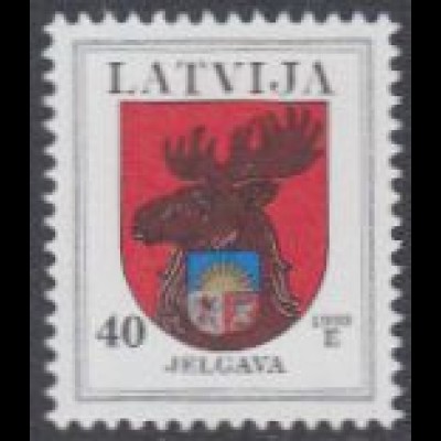 Lettland Mi.Nr. 498A I Freim. Wappen, Jelgava, Jahreszahl 1999 (40)