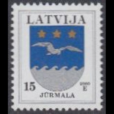 Lettland Mi.Nr. 522 I Freim. Wappen, Jurmala, Jahreszahl 2000 (15)