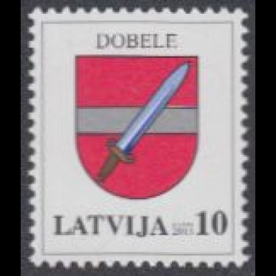 Lettland Mi.Nr. 563C III Freim. Wappen, Dobele, Jahreszahl 2013 (10)