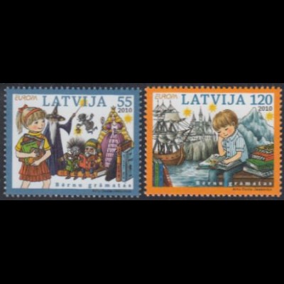 Lettland Mi.Nr. 783-84 Europa 10, Kinderbücher (2 Werte)