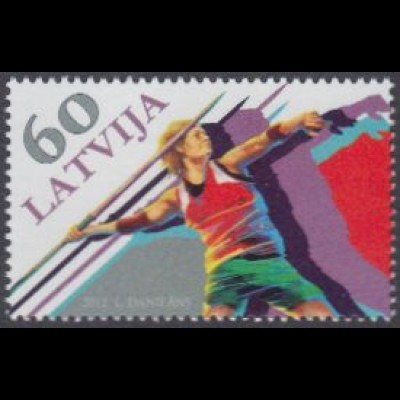 Lettland Mi.Nr. 838 Sport, Speerwerfen (60)