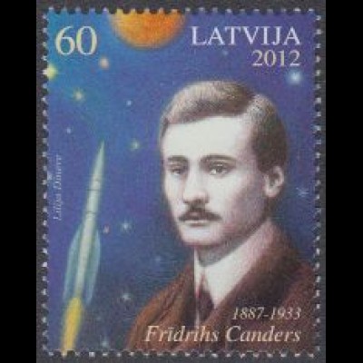 Lettland Mi.Nr. 840 125.Geb.Friedrich Zander, Rakete GIRD-X (60)