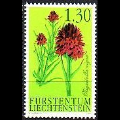 Liechtenstein Mi.Nr. 1303 Orchideen Schwarzen Kohlröschen (1,30)