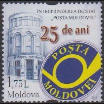 Moldawien MiNr. 1062 25Jahre Moldawische Post, Emblem, Postamt (1,75)