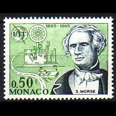Monaco Mi.Nr. 804 ITU, Samuel Morse, Morseapparat (0,50)