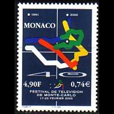 Monaco Mi.Nr. 2481 40. Internat. Fernsehfestival (4,90/0,74)