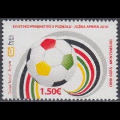 Montenegro Mi.Nr. 238 Fußball-WM 2010 Südafrika (1,50)