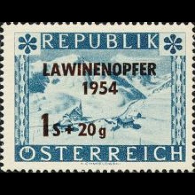Österreich Mi.Nr. 998 Lawinenunglück. St. Christoph Arlberg (1S+20g)