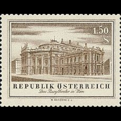 Österreich Mi.Nr. 1020 Wiedereröffnung Burgtheater (1,50)