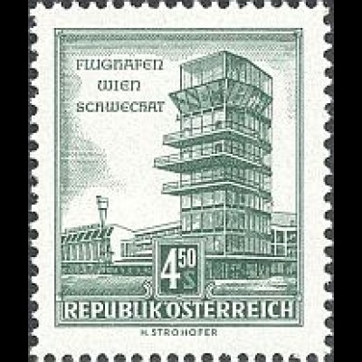 Österreich Mi.Nr. 1052 Freim. Kommandoturm Flugh. Wien Schechat (4,50)