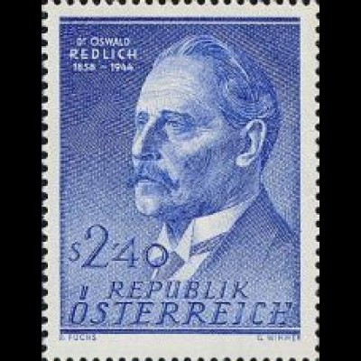 Österreich Mi.Nr. 1056 100 Geb. Oswald Redlich, Historiker (2,40)