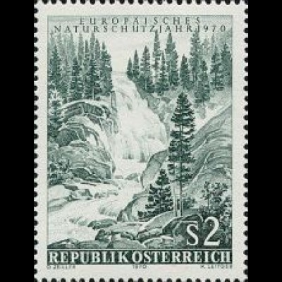 Österreich Mi.Nr. 1325 Europ. Naturschutzjahr, Krimmler Wasserfälle (2)