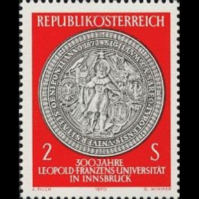 Österreich Mi.Nr. 1326 Leopold Franzens Universität, Siegel (2)