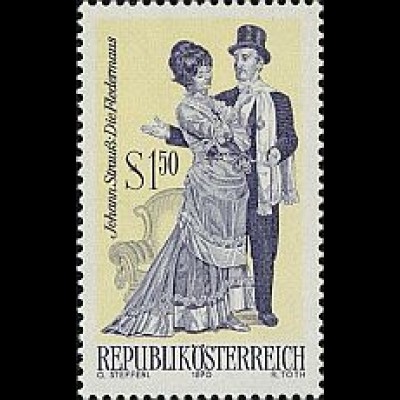 Österreich Mi.Nr. 1338 Berühmte Operetten Strauß Die Fledermaus (1,50)
