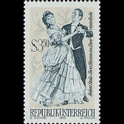 Österreich Mi.Nr. 1340 Berühmte Operetten Stolz Zwei Herzem im 3/4Takt (3,50)